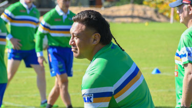 AFTER: Josh Papalii has switched the mullet for a rat’s tail.