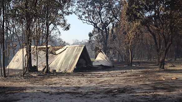 A home has been lost and sheds and vehicles have been damaged.