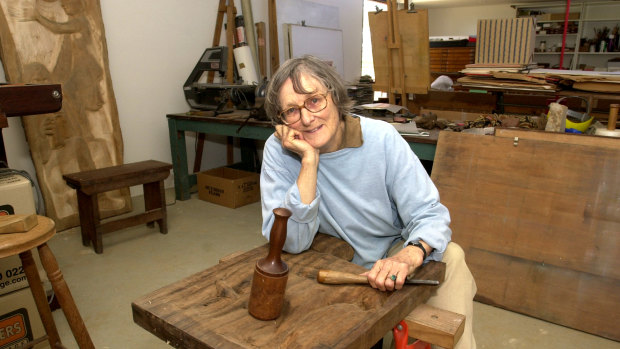 Rosemary Madigan in her workshop.