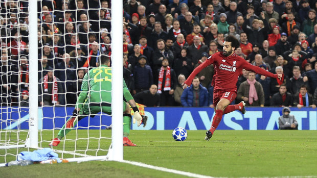 Mohamed Salah was on target in Liverpool's 1-0 win over Napoli.