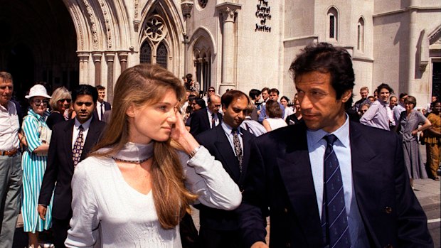 Imran Khan with his then wife, Jemima, in London in 1996.