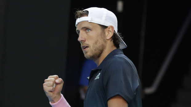 Pouille is into his first grand slam semi-final. 
