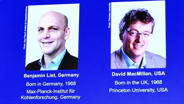 Benjamin List of Germany and Scotland-born David W.C. MacMillan have won the Nobel prize for chemistry.
