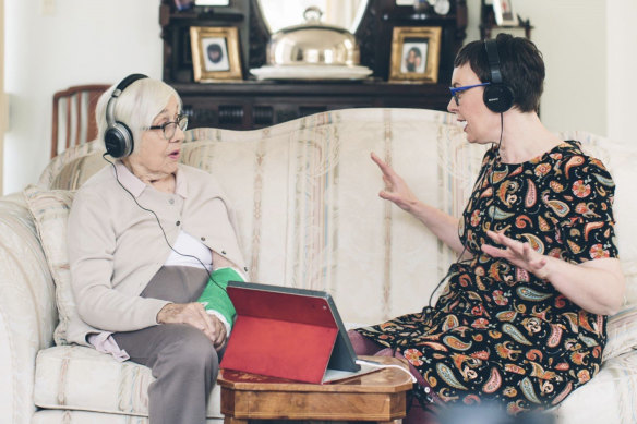 Recorded her mum Anne’s life story in 2018 prompted Dimity Brassil (right) to launch a company, A Lasting Tale, offering the service.