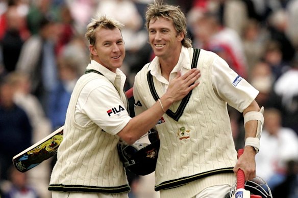 Brett Lee and Glenn McGrath.