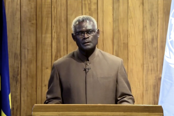 Prime Minister of the Solomon Islands Manasseh Sogavare.