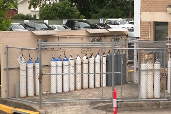 Gas mains at Kareena Private Hospital were targeted on Tuesday morning.