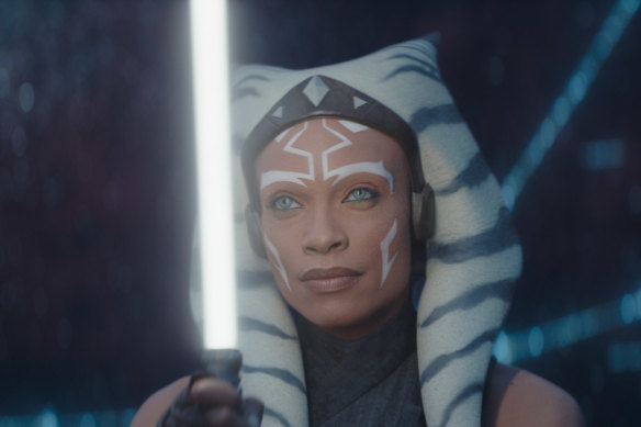 Rosario Dawson plays the eponymous former apprentice to Anakin Skywalker in the new Star Wars spinoff, Ahsoka.