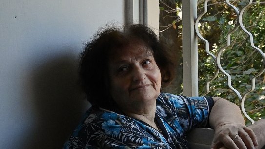 Luba Gershenzon in her apartment in the city of Kiryat Shmona in Israel’s north near the border with Lebanon.