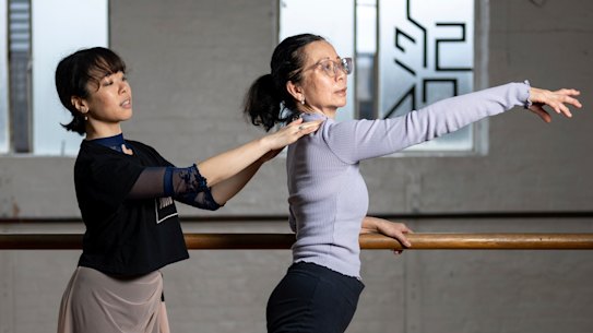 Ivy Lim took up ballet as an adult, and now attends the classes run by her daughter and dance teacher Zara Lim. 