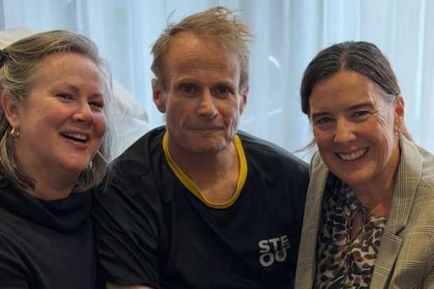 Professor Richard Scolyer's wife Dr Katie Nicholl shared this photo alongside an update as he continues to battle brain cancer.