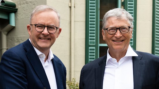 Prime Minister Anthony Albanese was happy to accommodate Bill Gates’ request to meet on Saturday morning.