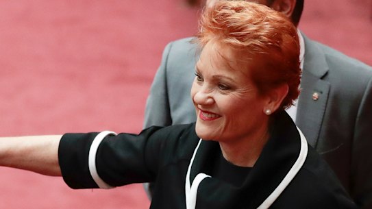 Pauline Hanson has attempted to bait the Nationals over their internal angst with their own leadership. 