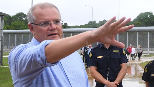 Prime Minister Scott Morrison travelled to Christmas Island to announce he had reopened the detention centre.