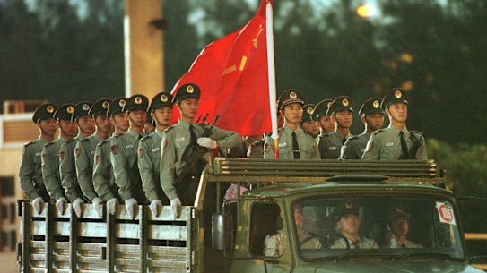 Chinese troops in Hong Kong. Covert presence is set to rise. 