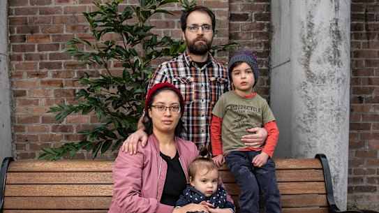 Eddy Mead with husband Jim and children Taylor and Skylar.