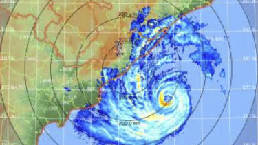 Cyclone Fani in the Bay of Bengal on Thursday.