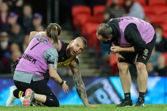 Dustin Martin’s injury-forced absence for the rest of the season is a big blow for the Tigers.