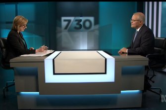 Morrison on 7.30 with Leigh Sales earlier this month.