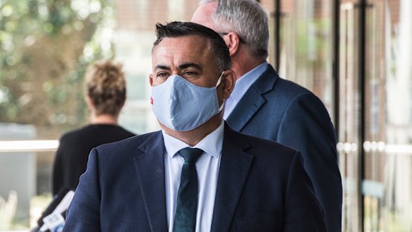 John Barilaro at a COVID-19 press conference on January 9.