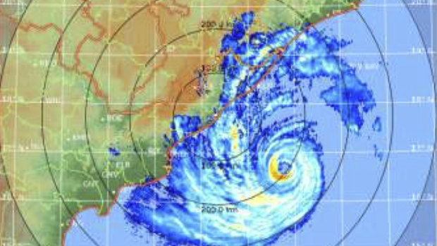 Cyclone Fani in the Bay of Bengal on Thursday.