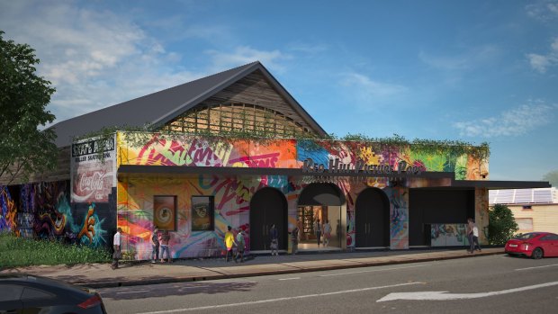 The graffiti on the abandoned building would be worked into plans to transform the former skating arena into a cinema.