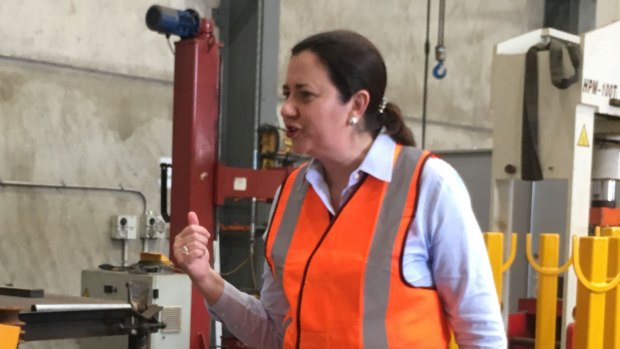 Premier Annastacia Palaszczuk visits a Mackay steelworks today.