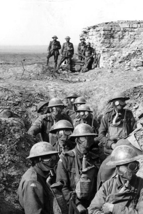 Soldiers of the 45th Battalion at Garter Point, in the Ypres sector, September 1917.