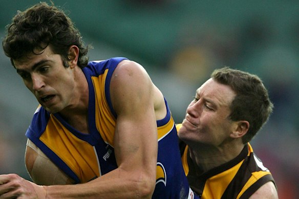 Jaymie Graham playing for West Coast in 2006.