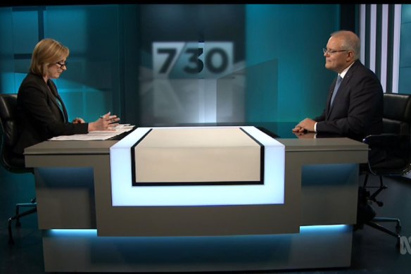 Morrison on 7.30 with Leigh Sales earlier this month.
