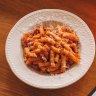 Amatriciana with maccheroni at Bada Bing Dining Club.