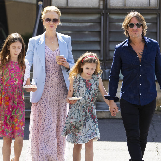 Nicole Kidman, Keith Urban and their daughters Sunday Rose and Faith Margaret, who now reside in NSW. 