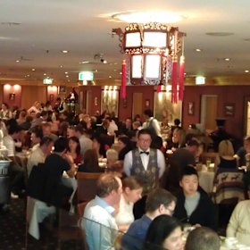 Inside the restaurant.