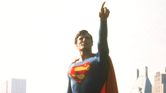 Christopher Reeve as Superman in 1978.