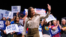 Alexandria Ocasio-Cortez campaigning in Michigan for Senate candidate Abdul El-Sayed.
