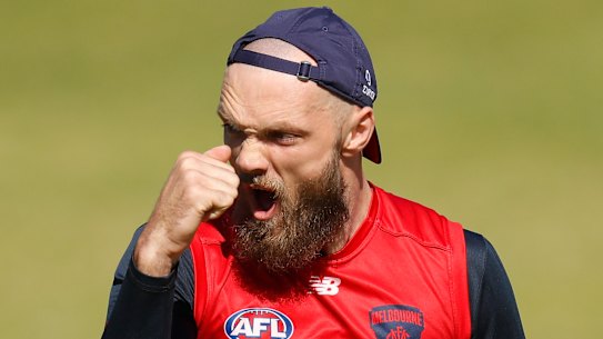 Pumped: Max Gawn is one who the Bulldogs will need to stop in the grand final.