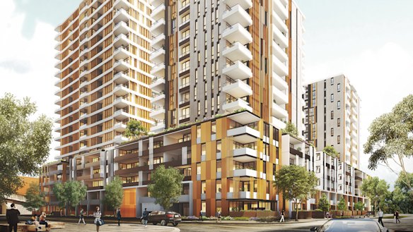 An artist's impression of Meriton's Pagewood Green. 