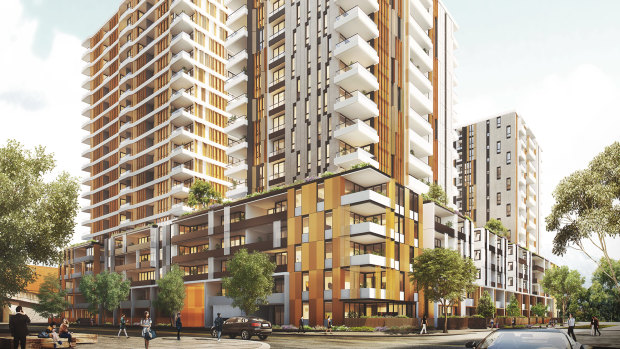 An artist's impression of Meriton's Pagewood Green. 
