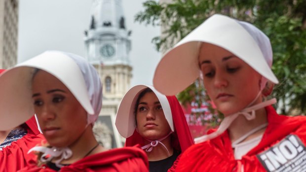 Handmaiden’s costumes (albeit canonical, non-sexy versions) have been donned around the world by protesters demanding greater rights for women. 