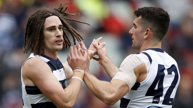 Gryan Miers (left) is set to miss the grand final rematch against Richmond, ending his run of consecutive games played. 