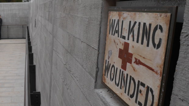 The bunker entrance to the $100m Sir John Monash Centre in Viller-Bretonneux.