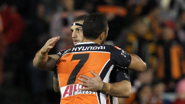 Getting the band back together: Robbie Farah and Benji Marshall in 2012.