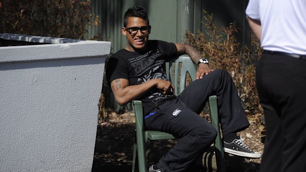 Ben Barba during Mad Monday celebrations after the 2012 grand final loss.