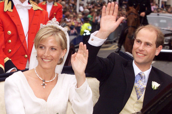 Prince Edward and Sophie Rhys-Jones were also married in St George’s Chapel at Windsor Castle in 1999.