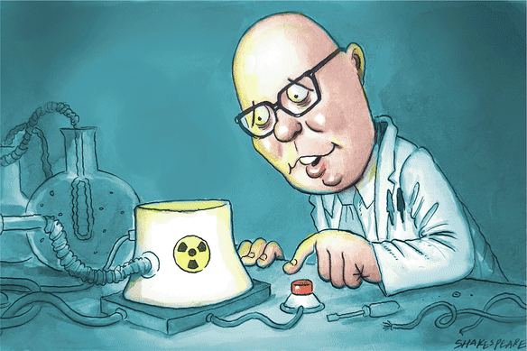 Peter Dutton with his finger on the nuclear button