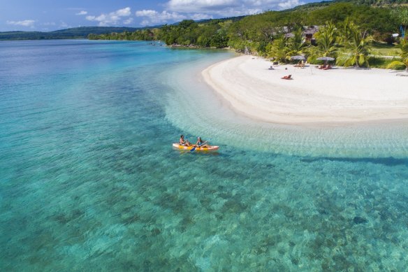 Nearby Pele Island … a snorkelling gem.