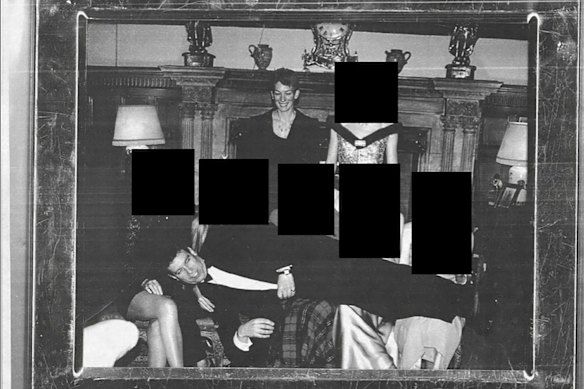 This photograph was released on Saturday as part of the Epstein files. 