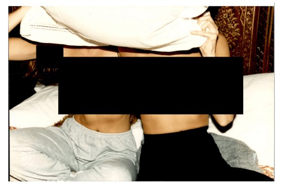Unknown females pictured topless in the Epstein files latest release.