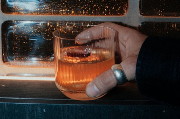 The Moon Shadow cocktail stars strawberry, red bean, toasty hojicha and mooncake gin by bar director Joey Tai. 