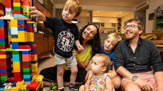 Georgia Potter Butler with family Martin Boersma, Juno, Finn, and Leif Boersma.